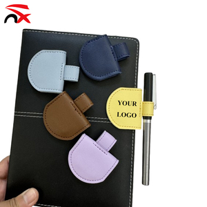 Custom logo Promotional Gifts Leather Magnetic Bookmarks with Pen Holder Cute Book Marks Readers