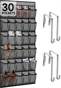 24 Pocket Floor Mesh Storage <b>Bag</b> Five Layers Hanger Rack Nylon Fabric Clothing & Toys Organizer - Product Image 2