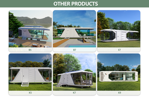 Maison capsule préfabriquée mobile moderne avec système d'énergie solaire, balcon extérieur et cuisine pour hôtel et usage domestique - Product Image 5
