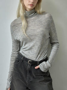 Maglia a Collo Alto in Misto Lana, <span class=keywords><strong>Manica</strong></span> Lunga o <span class=keywords><strong>Corta</strong></span>, Stile Coreano, Novità Autunno Inverno per <span class=keywords><strong>Donna</strong></span> - Product Image 6