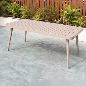 Set <span class=keywords><strong>da</strong></span> Pranzo di Lusso per Esterni, Arredamento per <span class=keywords><strong>Balcone</strong></span>, Sedie Moderne in Alluminio <span class=keywords><strong>e</strong></span> Tavolo <span class=keywords><strong>da</strong></span> Pranzo per Ristoranti, Caffè <span class=keywords><strong>e</strong></span> Spazi Esterni - Product Image 2