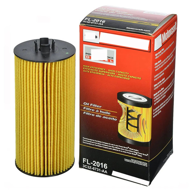 Motorcraft Oil Filter FL2016 for F250 F350 E350 E450 Super Duty 6.0L/6.4L Powerstroke Diesel Engine Replaces 3C3Z-6731-AA