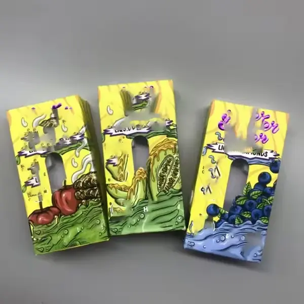 Cajas de embalaje de jeeter personalizadas al por mayor a granel, carros de jeeter, caja de regalo plegable de papel a prueba de niños con 10 colores