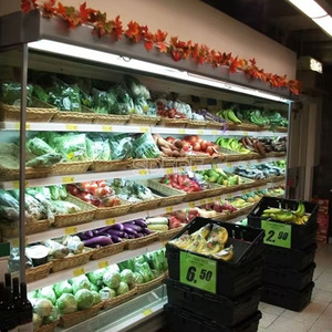 Siêu thị multideck Showcase mở máy làm lạnh Cooler hiển thị tủ lạnh cho các loại trái cây rau - Product Image 1