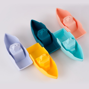 शॉवर फ्लोटिंग खिलौना नरम सिलिकॉन नाव आकार जैसे शार्क और बेबी स्नान स्नान खिलौने के लिए जहाज - Product Image 2