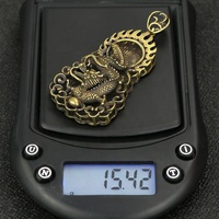 Porte-clés pendentif en laiton, Dragon du Zodiaque, style antique bronze, garantie sécurité éternelle, directement de l'usine