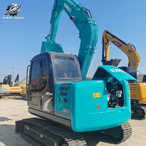 Excavadora de cadenas Kobelco75 usada, 7.3 toneladas, cucharón de 0.4m³, marca original japonesa, excavadora pequeña para construcción, pocas horas, buen estado. - Product Image 2