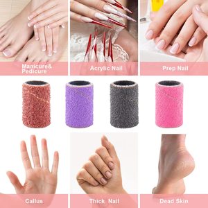 <b>Nail</b> Drill <b>Nail</b> Sanding Bands Professional Sanding Bit <b>Nails</b> 240 Pieces 4 Color Coarse Fine Grit Efile Sand Set - Product Image 3