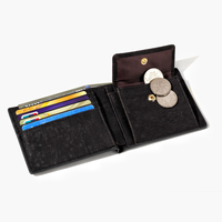 Dompet Terbuka untuk Pria Desain Bahan Kulit Kork Ramah Lingkungan Penyimpan Kartu Depan Terbuka Digunakan untuk Dibawa di Kanto