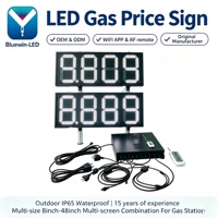 Pantalla LED de 7 Segmentos para Precios, Tablero de Precios de 4 Dígitos 8.888, Tablero de Visualización de Precios de Combustible para Gasolinera