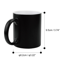 Mug à café en porcelaine magique sensible à la chaleur personnalisé de 11 oz, blanc pour sublimation, changeant de couleur, passe au micro-ondes et au lave-vaisselle
