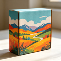 Boîtes d'expédition personnalisées avec impression de logo, emballage en carton ondulé recyclable, emballage pour vêtements, boîtes d'expédition en papier