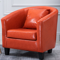 Fauteuil d'appoint moderne en similicuir PU, écologique et imperméable, pour salon, appartement, hôtel
