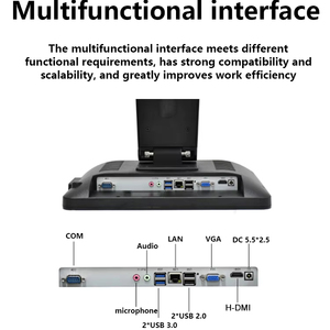 15.6 pouces Caissier Machine POS Terminal Double Écran Tactile Tout En Un Système POS Dispositif <span class=keywords><strong>Imprimante</strong></span> Thermique Barcode Scanner Matériel - Product Image 5