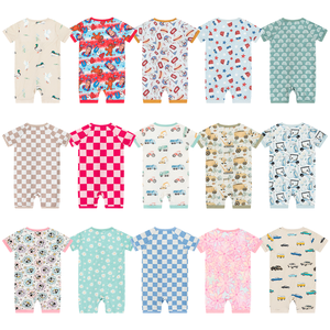 Pijamas de Bambú para Bebé de 230 g/m², Personalizables con Personajes, con Cierre, Ropa para Niños y Niñas de 0 a 12 Meses, Dropshipping - Product Image 1
