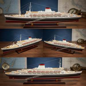 Modèle de bateau de croisière Leonardo Da Vinci SS Ocean Liner, fait main en bois, cadeau, GIA NHIEN CO. LTD, origine Vietnam, CS0097P - Product Image 3