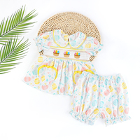 Vêtements pour enfants Puresun Mardi Gras Smocked 0-3T Boutique Girls Bubble Baby Knit Romper