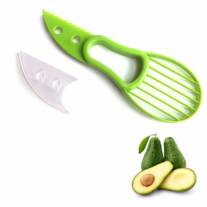 Affettatore per avocado <span class=keywords><strong>3</strong></span> <span class=keywords><strong>in</strong></span> <span class=keywords><strong>1</strong></span> <span class=keywords><strong>in</strong></span> plastica con coperchio protettivo, strumento multifunzionale per frutta, per avocado. - Product Image 1