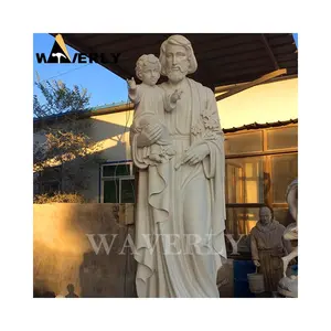 Wholesale Custom Stone Carving Religious Outdoor Ctatues Catholique Kenya St Joseph Nouveaute St. joseph With Baby Statue