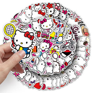 100 autocollants mignons <span class=keywords><strong>Hello</strong></span> <span class=keywords><strong>Kitty</strong></span> imperméables, décoratifs, pour ordinateur portable, skateboard, téléphone portable, bagages, <span class=keywords><strong>guitare</strong></span>, pour adolescents - Product Image 5