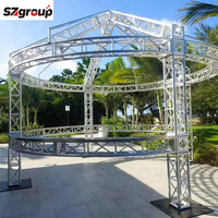 Sistema de armadura de techo de aluminio resistente para escenario de concierto de alta calidad para eventos de escena a gran escala