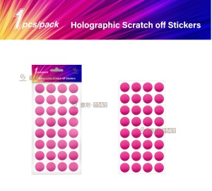 Étiquettes adhésives à gratter RTS pour emballage, autocollants holographiques circulaires personnalisés à gratter en rouleau/feuilles pour cartes-cadeaux DIY - Product Image 6