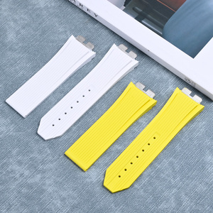 <span class=keywords><strong>Bracelet</strong></span> de <span class=keywords><strong>montre</strong></span> en <span class=keywords><strong>caoutchouc</strong></span> FKM 28mm compatible avec Hublo BigBang Unico Click Strap Boucle de plongée sportive pour hommes - Product Image 4