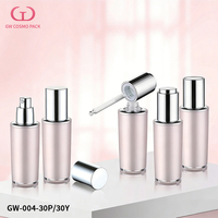 Flacon compte-gouttes rechargeable vide pour sérum, distributeur de liquide écologique en ABS, emballage cosmétique en gros pour soins de la peau, logo personnalisé OEM