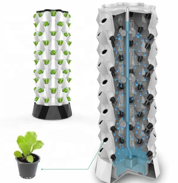 One one Hydroponics pineapple Tower Aquaponics hydroponic Grow System for Indoor   Outdoor