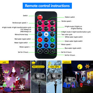Proyector de Patrones Dinámicos Tipo Tarjeta para Exteriores, Luz de Escenario Navideña con Copos de Nieve, Luz de Proyección de Halloween, Luz Nocturna con Efecto de Ondas de Agua - Product Image 3