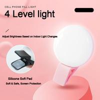 Mini lampe annulaire externe pour téléphone portable, lumière LED portable pour selfie, rechargeable, universelle pour téléphone, appareil photo, maquillage