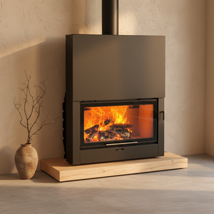 Insert de cheminée moderne à bois, grande <span class=keywords><strong>foyer</strong></span> en acier, chauffage au feu véritable, pour maison et villa - Product Image 1