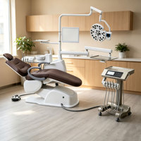 Unité dentaire de luxe complète et portable avec turbine, compresseur d'air et accessoires pour clinique dentaire