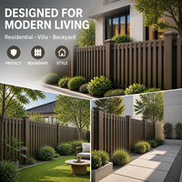 Clôture d'intimité en aluminium thermolaqué résistant aux intempéries, sur mesure, de qualité supérieure, avec modélisation 3D, design luxueux et écologique pour villa
