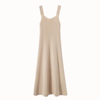Robe en cachemire pour femmes design de mode personnalisé style décontracté slip en tricot côtelé