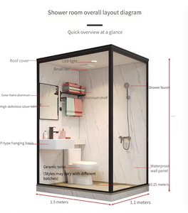 Salle <span class=keywords><strong>de</strong></span> bain modulaire préfabriquée 2026, vente chaude, salle <span class=keywords><strong>de</strong></span> bain intégrée, salle <span class=keywords><strong>de</strong></span> <span class=keywords><strong>douche</strong></span> en verre intégrée, kit <span class=keywords><strong>de</strong></span> pods préfabriqués, salle <span class=keywords><strong>de</strong></span> bain modulaire - Product Image 3