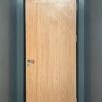 Système de porte battante manuelle moderne DEBO, étanche, anti-UV, résistant à l'humidité, porte HPL avec garantie de 5 ans