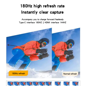 23.8-inch Xách Tay 180Hz IPS Cảm Ứng Màn Hình Màn Hình Cho PS4/5 <span class=keywords><strong>2K</strong></span> Thứ Cấp Bảo Vệ Mắt Chứng Nhận Máy Tính Mở Rộng Màn Hình - Product Image 5