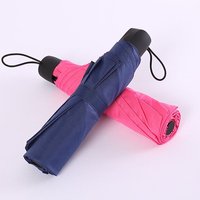 Parapluie publicitaire pliant en 3 sections, classique, manuel, léger, portable, en pongee, avec cadre en acier noir, logo personnalisé, pour les voyages et le métro