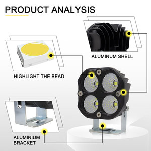 Phare de Véhicule LELANPU ATV, Feux Angel Eyes, <span class=keywords><strong>Accessoires</strong></span> Moto, Systèmes d'Éclairage, Projecteur LED Moto en Aluminium - Product Image 5