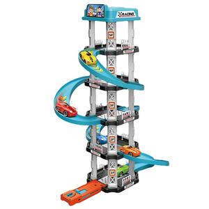 Tren y camión ensamblados para niños, estacionamiento urbano, Catapulta <span class=keywords><strong>de</strong></span> construcción, pista deslizante <span class=keywords><strong>de</strong></span> carreras, juguete <span class=keywords><strong>de</strong></span> varios niveles para niños - Product Image 1