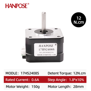 มอเตอร์สเต็ปเปอร์ HANPOSE 0.6A 12N.CM <span class=keywords><strong>17HS2408S</strong></span> TB6600 ไดรฟ์ 9-42vdc 42 ขั้นตอน สำหรับผู้ผลิตเครื่องพิมพ์ 3 มิติ ชุด CNC มอเตอร์สเต็ปเปอร์ Nema17 - Product Image 2