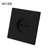 WESA Enchufe de Pared 16A con 1 Tomacorriente, Diseño Moderno de Lujo, Regleta Eléctrica Europea
