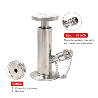 Válvula de Muestreo Manual de CO2 para Cerveza, Tipo Espiral, Acero Inoxidable SS304, 1.5 Pulgadas, Compatible con Equipos de Cerveza y Agua