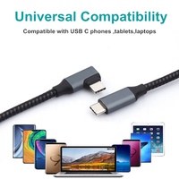 Cables codo tipo-c Usb-c de sincronización de datos de Cable de 90 grados Usb 2,0 Cable Usb3.0 tipo C ángulo