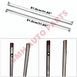 Sabuk luar jendela, 2 buah, cetakan sabuk luar jendela, untuk Toyota Land Cruiser 80 Series 1991-1997 Chromed Quarter Glass Beltline Trim - Product Image 3