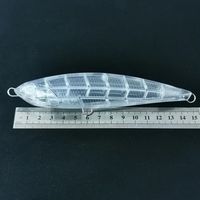 Non peint ABS crayon leurre blanc plomb intérieur naufrage StickBaits pour la pêche en bateau océanique pour la pêche au bar cible espèces pêche de fond