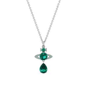 Para Vivienne rojo rosa gota sirena lágrimas collar emperatriz viuda Saturno Ismene con circón para aniversario - Product Image 2