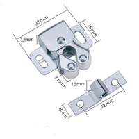 Loquet miniature en acier galvanisé, loquet automatique à ressort, loquet à pousser pour panneau d'accès et armoire