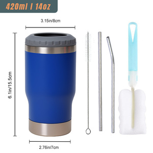 Tasse isotherme en acier inoxydable à double paroi <span class=keywords><strong>de</strong></span> 14 oz sans BPA, personnalisable, avec couvercle – Meilleure vente - Product Image 6